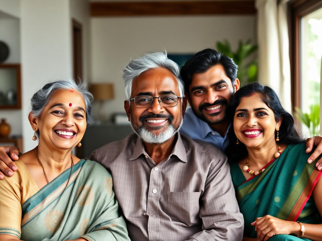 Keralite family enjoying retirement together