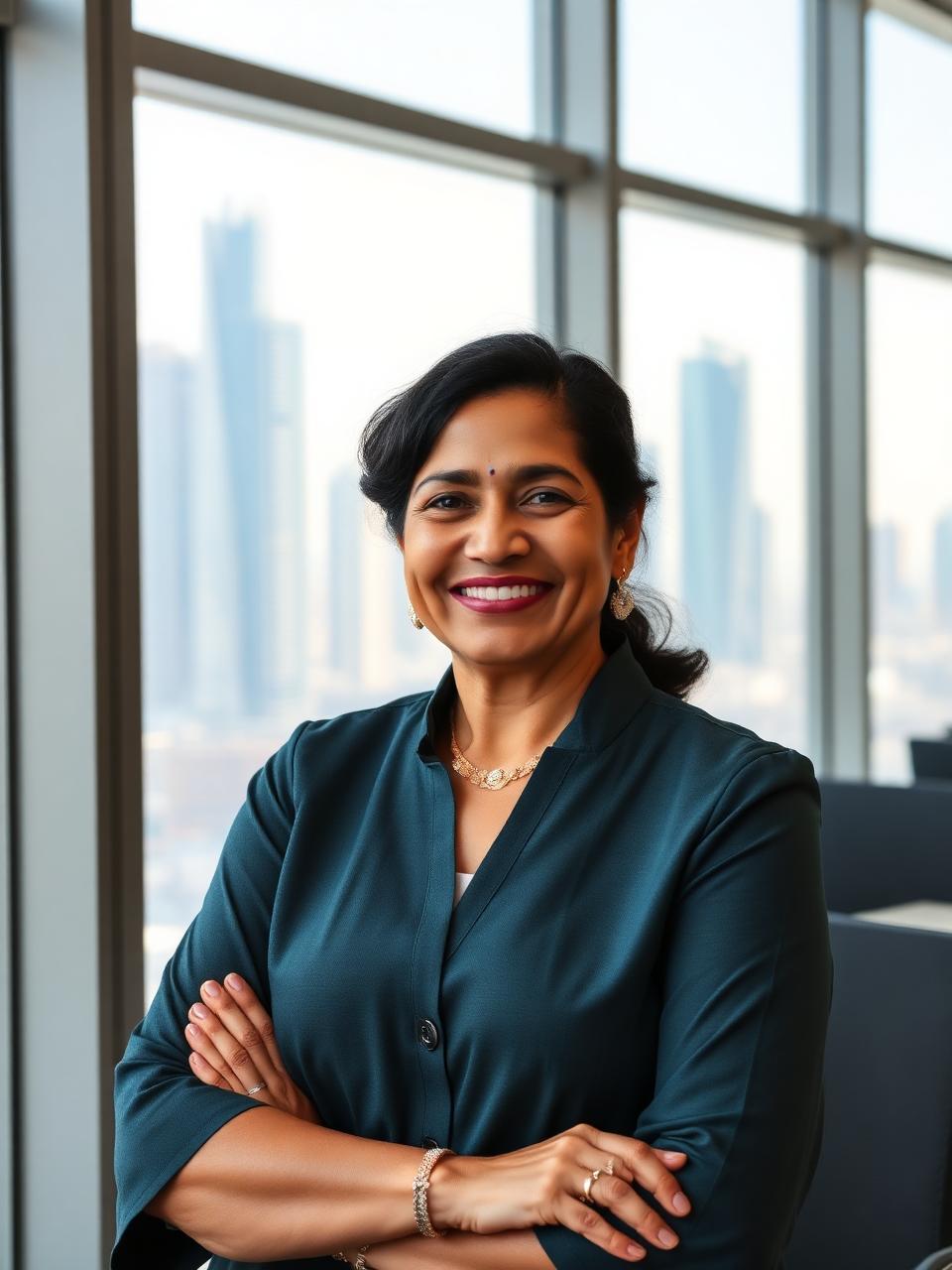 Confident Keralite NRI professional woman